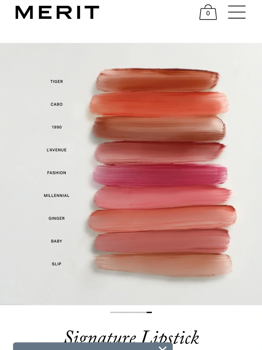 Merit signature lipstick